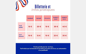 Billeterie Championnats de France GR